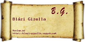 Blázi Gizella névjegykártya
